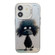 Animal Pattern Oil Painting Series PC + TPU Phone Case for iPhone 12 - Black Dog