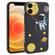 Hug Moon Astronaut Pattern TPU Phone Case for iPhone 12 - Black