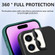 Skin Feel Lens Holder PC + TPU Phone Case for iPhone 12 - Black