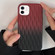 Water Ripple Texture Gradient Color TPU Phone Case for iPhone 12 - Red-Black