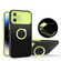 Luminous Series Ring Holder Phone Case for iPhone 12 - Black + Yellow