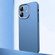 Frosted Metal Material Phone Case with Lens Protection for iPhone 12 - Blue