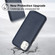 Leather Texture Full Coverage Phone Case for iPhone 12 - Blue