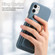 Litchi Leather Oil Edge Ring Card Back Phone Case for iPhone 12 - Light Blue