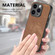 Vintage Leather PC Back Cover Phone Case for iPhone 12 - Brown