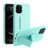 Shockproof PC + TPU Protective Case with Wristband & Holder for iPhone 12 - Mint Green