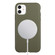 Wheat MagSafe Magnetic Straw Material + TPU Phone Case for iPhone 12 - Army Green