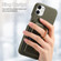 Litchi Leather Oil Edge Ring Card Back Phone Case for iPhone 12 - Green