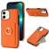 Ring Card Litchi Leather Back Phone Case for iPhone 12 - Orange