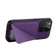 Imitation Calfskin Leather Back Phone Case with Holder for iPhone 12 - Purple