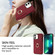 Ring Card Litchi Leather Back Phone Case for iPhone 12 - Red