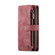 CaseMe-C30 PU + TPU Multifunctional Horizontal Flip Leather Case with Holder & Card Slot & Wallet & Zipper Pocket for iPhone 12 - Red