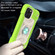 Shockproof Silicone + PC Protective Case with Dual-Ring Holder for iPhone 12 - Guava