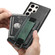 Suteni H13 Card Wallet Wrist Strap Holder PU Phone Case for Samsung Galaxy S24 Ultra 5G - Black