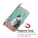 3D Colored Horizontal Flip Leather Phone Case for Samsung Galaxy S24 Ultra 5G - Black White Cat