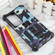 Camouflage Armor Kickstand TPU + PC Magnetic Phone Case for Samsung Galaxy S24 Ultra 5G - Light Blue