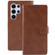 GOOSPERY BLUE MOON Crazy Horse Texture Leather Phone Case for Samsung Galaxy S24 Ultra 5G - Brown