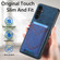 Denim Texture Leather Skin Phone Case with Card Slot for Samsung Galaxy S24 Ultra 5G - Blue