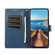 PU Genuine Leather Texture Embossed Line Phone Case for Samsung Galaxy S24 Ultra 5G - Blue