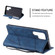 Skin Feel Splicing Horizontal Flip Leather Phone Case for Samsung Galaxy S24 Ultra 5G - Blue