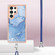 Electroplating Marble Dual-side IMD Phone Case with Lanyard for Samsung Galaxy S24 Ultra 5G - Blue 018