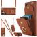 Rhombic Texture Card Bag Phone Case with Long Lanyard for Samsung Galaxy S24 Ultra 5G - Brown