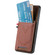 Denim Texture Leather Skin Phone Case with Card Slot for Samsung Galaxy S24 Ultra 5G - Brown