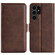 Dual-side Magnetic Buckle Horizontal Flip Leather Phone Case for Samsung Galaxy S24 Ultra 5G - Brown