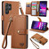 Love Zipper Lanyard Leather Phone Case for Samsung Galaxy S24 Ultra 5G - Brown