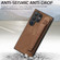 Retro Wristband Holder Leather Back Phone Case for Samsung Galaxy S24 Ultra 5G - Brown