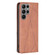 Rhombus Texture Magnetic Leather Phone Case for Samsung Galaxy S24 Ultra 5G - Brown