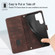 Skin-feel Embossed Leather Phone Case for Samsung Galaxy S24 Ultra 5G - Brown