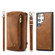 Crossbody Multi-functional Zipper Wallet Leather Phone Case for Samsung Galaxy S24 Ultra 5G - Brown