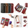 Crossbody Multi-functional Zipper Wallet Leather Phone Case for Samsung Galaxy S24 Ultra 5G - Brown