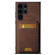 Suteni H02 Litchi Leather Card Wallet Stand Back Phone Case for Samsung Galaxy S24 Ultra 5G - Brown