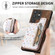 Retro Painted Zipper Wallet Back Phone Case for Samsung Galaxy S24 Ultra 5G - Brown