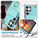 Rhombic Texture Card Bag Phone Case with Long Lanyard for Samsung Galaxy S24 Ultra 5G - Mint Green