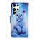 Colored Drawing Pattern Leather Phone Case for Samsung Galaxy S24 Ultra 5G - Little Leopard