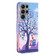 Colored Drawing Pattern Leather Phone Case for Samsung Galaxy S24 Ultra 5G - Owl