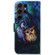 Coloured Drawing Flip Leather Phone Case for Samsung Galaxy S24 Ultra 5G - Oil Painting Owl