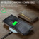 DG.MING M5 Series Zip RFID Multi Card Detachable Leather Phone Case for Samsung Galaxy S24 Ultra 5G - Coffee