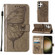 Embossed Butterfly Leather Phone Case for Samsung Galaxy S24 Ultra 5G - Grey