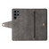 Rivet Buckle 9 Cards 3-Fold Wallet Leather Phone Case for Samsung Galaxy S24 Ultra 5G - Grey