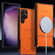 Sliding Camera Cover PC MagSafe Phone Case for Samsung Galaxy S24 Ultra 5G - Orange