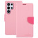 GOOSPERY FANCY DIARY Cross Texture Leather Phone Case for Samsung Galaxy S24 Ultra 5G - Pink
