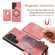 Retro Leather Card Bag Magnetic Phone Case for Samsung Galaxy S24 Ultra 5G - Pink