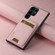 Suteni H02 Litchi Leather Card Wallet Stand Back Phone Case for Samsung Galaxy S24 Ultra 5G - Pink