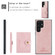 JEEHOOD J01 Retro Magnetic Detachable Wallet Phone Case for Samsung Galaxy S24 Ultra 5G - Pink