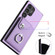 Organ Card Bag Ring Holder Phone Case with Long Lanyard for Samsung Galaxy S24 Ultra 5G - Purple