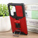 Camera Shield Card Slot PC+TPU Phone Case for Samsung Galaxy S24 Ultra 5G - Red